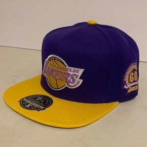 Mitchell & Ness Los Angeles Lakers Fitted Hat Size 7 1/4